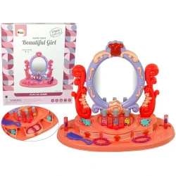 Makiažo tualetinis staliukas su veidrodžiu