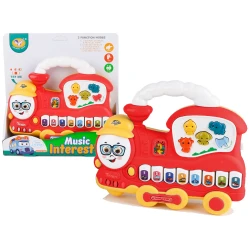 Interaktyvus raudonas pianinas Gyvūnų garsai