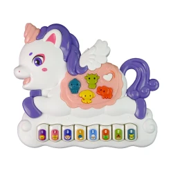 Interaktyvus baltas fortepijonas Vienaragis