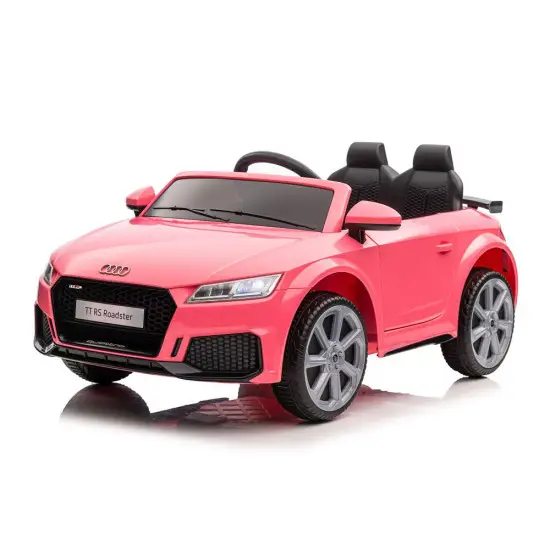 Audi TT RS rožinis akumuliatorinis automobilis Elektrinės mašinėlės vaikams