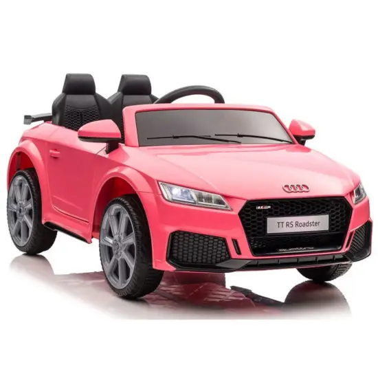 Audi TT RS rožinis akumuliatorinis automobilis Elektrinės mašinėlės vaikams