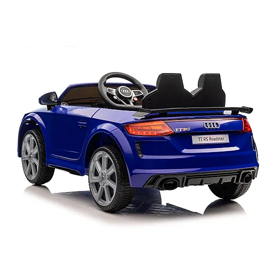 Audi TT RS tamsiai mėlynas akumuliatorinis automobilis Elektrinės mašinėlės vaikams