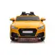 Audi TT RS geltonas akumuliatorinis automobilis Elektrinės mašinėlės vaikams
