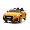 Audi TT RS geltonas akumuliatorinis automobilis Elektrinės mašinėlės vaikams