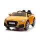 Audi TT RS geltonas akumuliatorinis automobilis Elektrinės mašinėlės vaikams