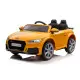 Audi TT RS geltonas akumuliatorinis automobilis Elektrinės mašinėlės vaikams