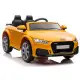 Audi TT RS geltonas akumuliatorinis automobilis Elektrinės mašinėlės vaikams