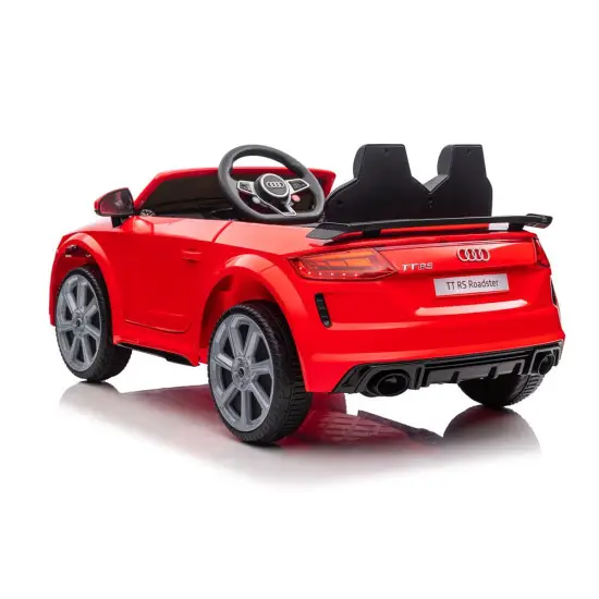 Audi TT RS raudonas akumuliatorinis automobilis Elektrinės mašinėlės vaikams