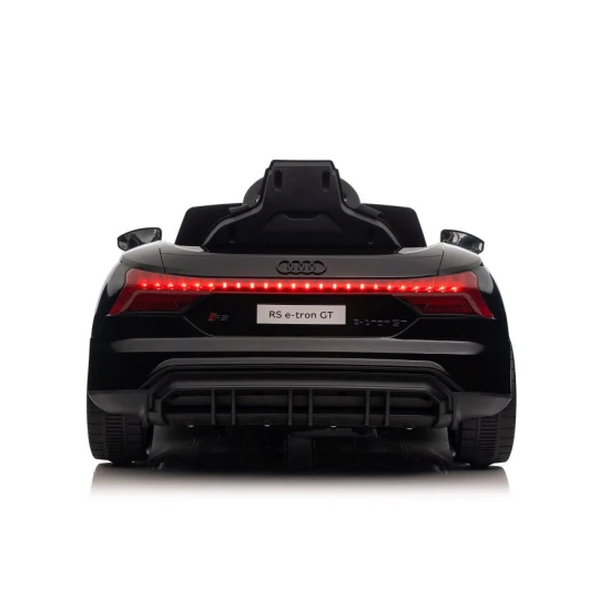 Juodas elektrinis Audi E-Tron GT automobilis QLS-6888 Elektrinės mašinėlės vaikams