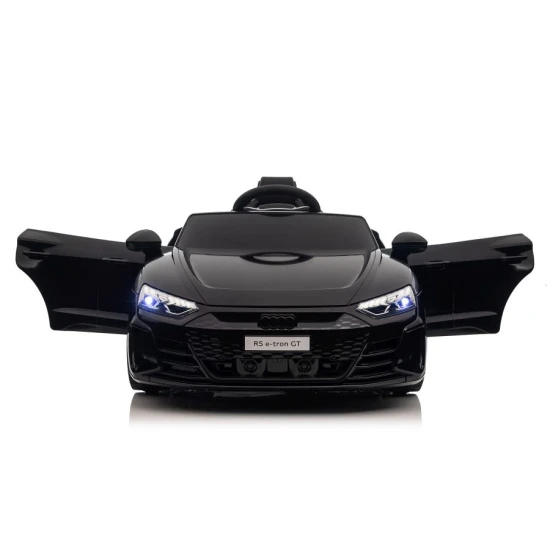 Juodas elektrinis Audi E-Tron GT automobilis QLS-6888 Elektrinės mašinėlės vaikams