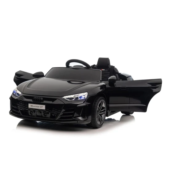 Juodas elektrinis Audi E-Tron GT automobilis QLS-6888 Elektrinės mašinėlės vaikams