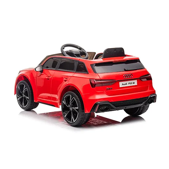 Audi RS6 BRD-2118 raudonas akumuliatorinis automobilis Elektrinės mašinėlės vaikams