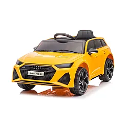 Audi RS6 BRD-2118 geltonas akumuliatorinis automobilis