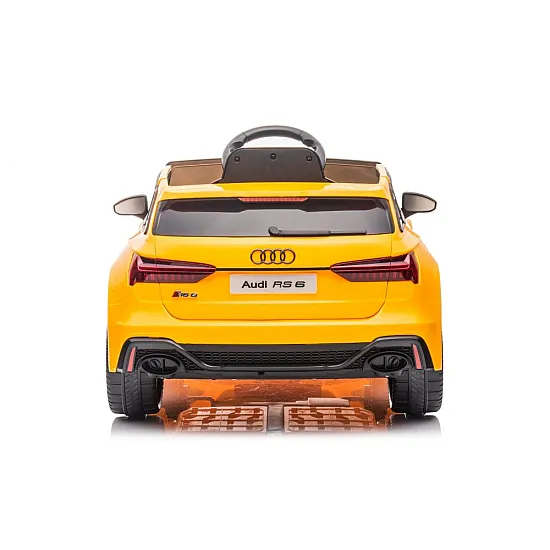 Audi RS6 BRD-2118 geltonas akumuliatorinis automobilis Elektrinės mašinėlės vaikams