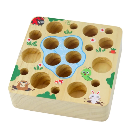 Medinių morkų žaidimas Mediniai žaislai