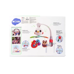 Spalvingų paukščių melodijų karuselė kūdikių lovelėms ir vežimėliams