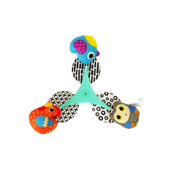 Spalvingų paukščių melodijų karuselė kūdikių lovelėms ir vežimėliams