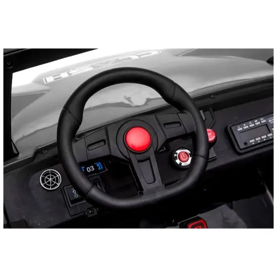 Juodas kumuliatorinis automobilis SX1928 24V Elektrinės mašinėlės vaikams