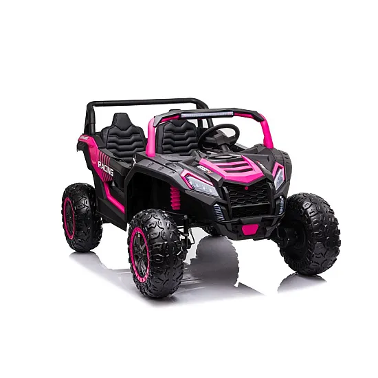 Vaaleanpunainen sähköinen lastenvaunu Buggy A032 EVA Lasten sähkökoneet