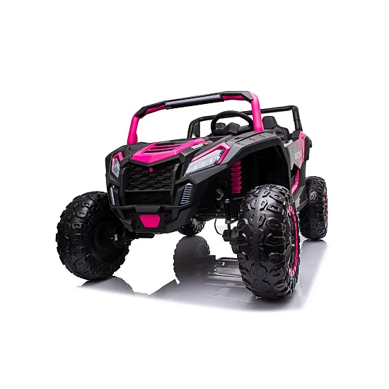 Vaaleanpunainen sähköinen lastenvaunu Buggy A032 EVA Lasten sähkökoneet
