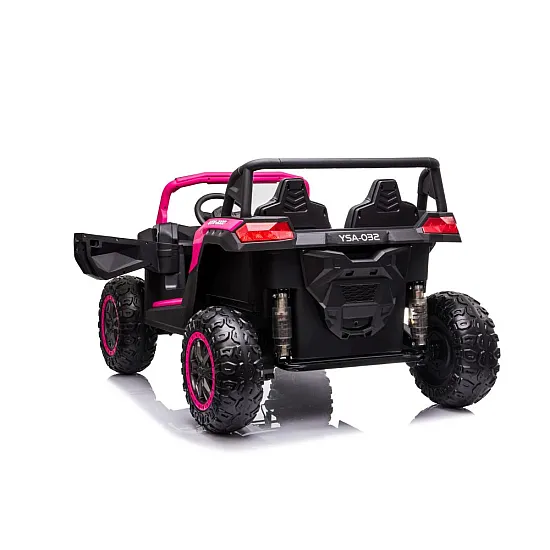 Vaaleanpunainen sähköinen lastenvaunu Buggy A032 EVA Lasten sähkökoneet