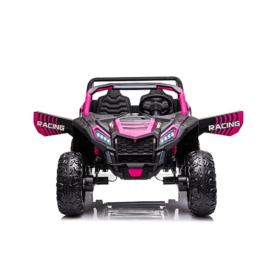Vaaleanpunainen sähköinen lastenvaunu Buggy A032 EVA Lasten sähkökoneet