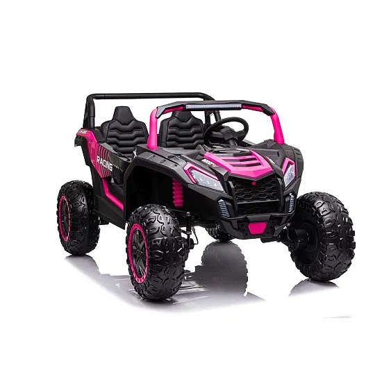 Vaaleanpunainen sähköinen lastenvaunu Buggy A032 EVA Lasten sähkökoneet