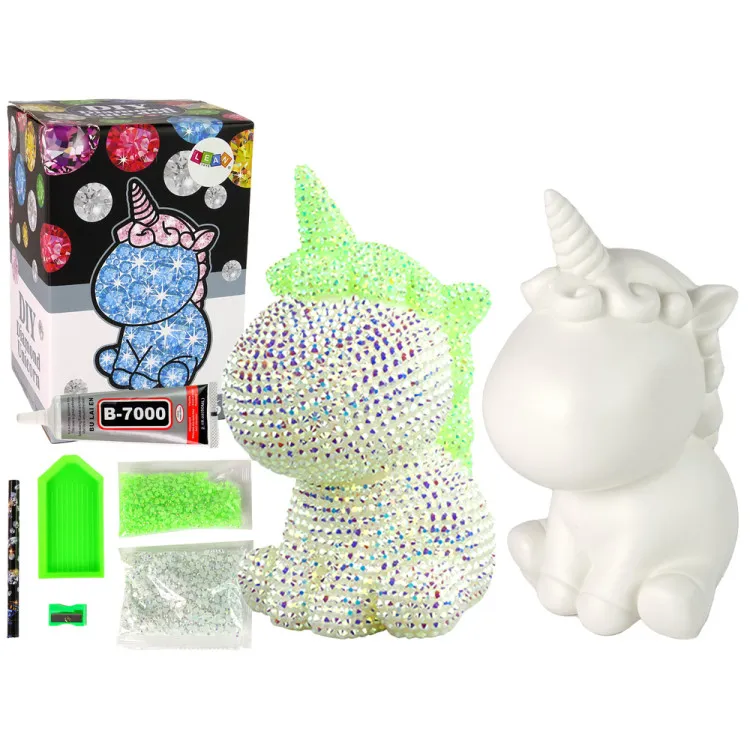Creative Unicorn Kit DIY Diamonds Crystals Green Looduskaunid
