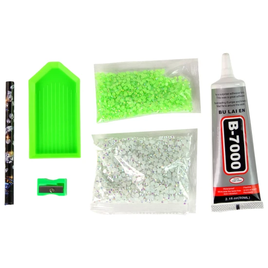 Creative Unicorn Kit DIY Diamonds Crystals Green Lavinamieji