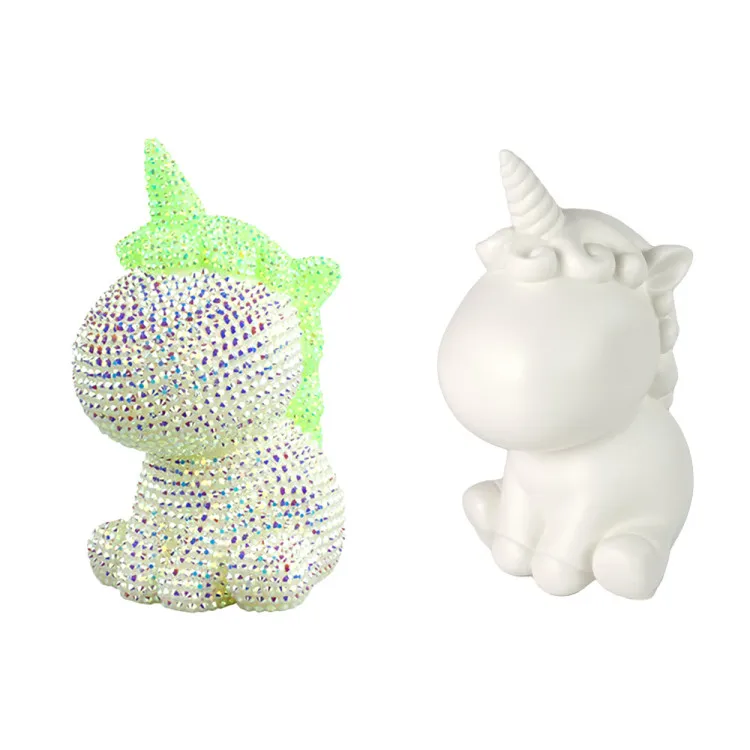 Creative Unicorn Kit DIY Diamonds Crystals Green Looduskaunid