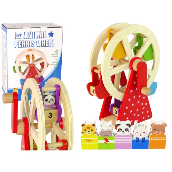 Besisukantis medinis apžvalgos ratas Mediniai žaislai