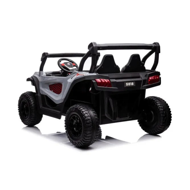 Pilkas elektrinis automobilis S618 4x4 Elektrinės mašinėlės vaikams