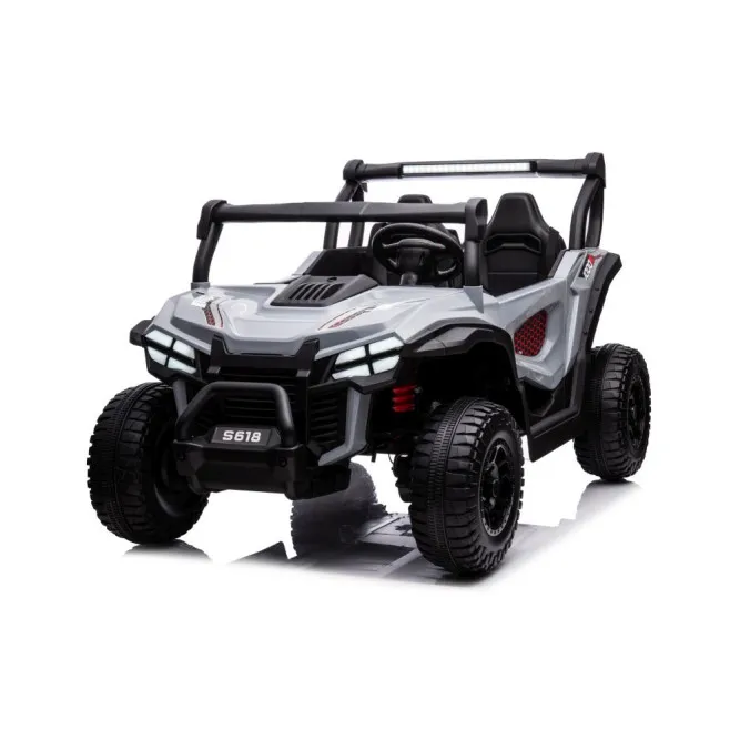 Pilkas elektrinis automobilis S618 4x4 Elektrinės mašinėlės vaikams