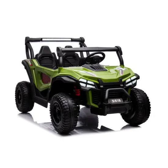 Žalias elektrinis automobilis vaikams S618 4x4 Elektrinės mašinėlės vaikams