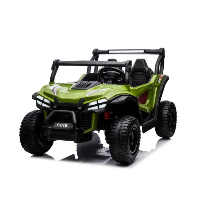 Žalias elektrinis automobilis vaikams S618 4x4 Elektrinės mašinėlės vaikams