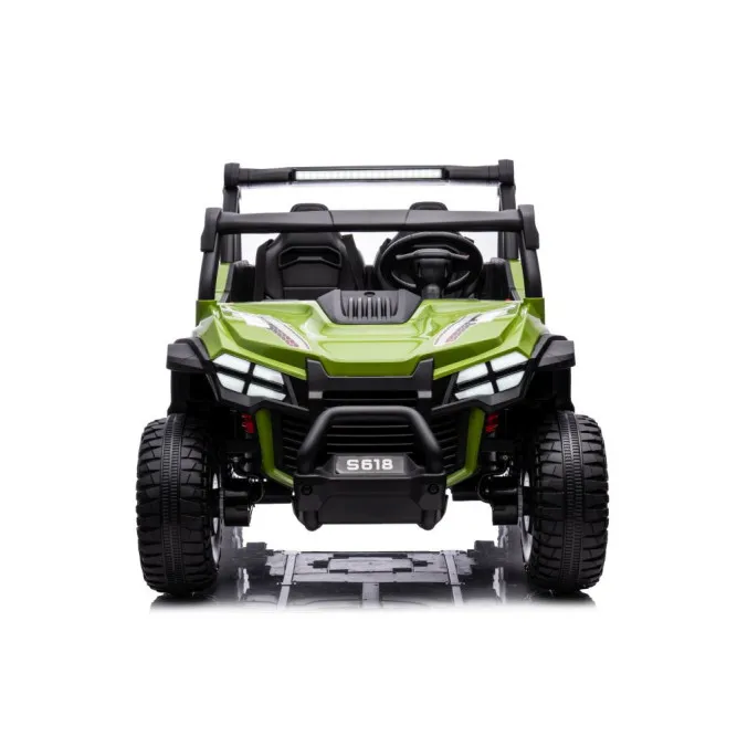 Žalias elektrinis automobilis vaikams S618 4x4 Elektrinės mašinėlės vaikams