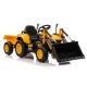 Geltona elektrinis traktorius BW-X002A su kaušu