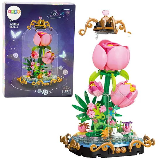 Building blocks Eternal Rose in a dome Composition 257 pcs.