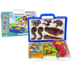 3D statybiniai blokeliai dinozaurų formos