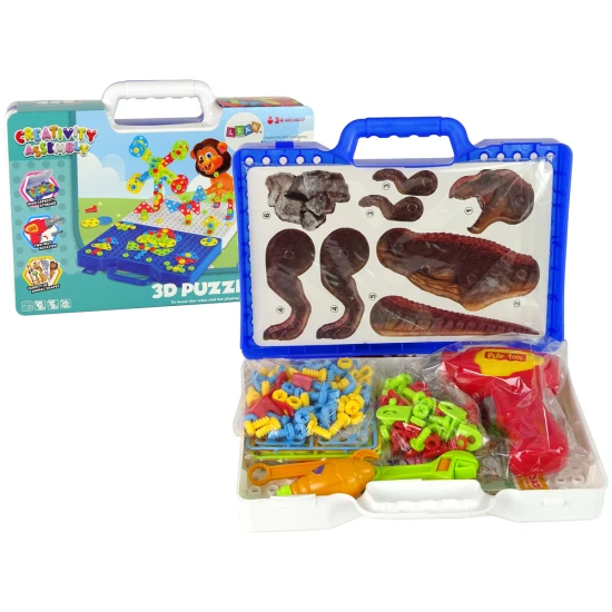 3D statybiniai blokeliai dinozaurų formos Konstruktoriai
