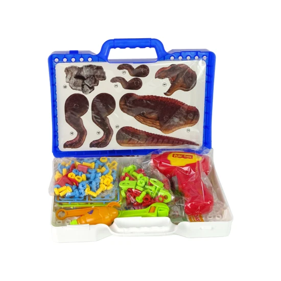 3D statybiniai blokeliai dinozaurų formos Konstruktoriai