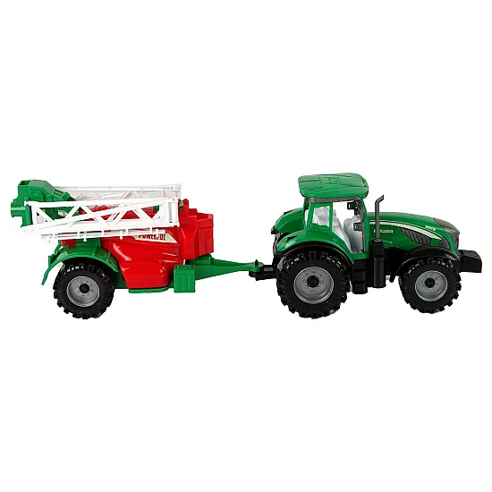 Green Farm Tractor with Red and Green Sprayer Fricative Drive