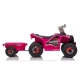 Rožinis akumuliatorinis keturratis XMX630T su priekaba Keturačiai