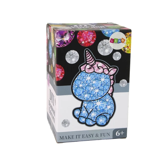 Rudos spalvos kūrybinis vienaragio rinkinys: Pasidaryk pats – deimantai ir kristalai Lavinamieji