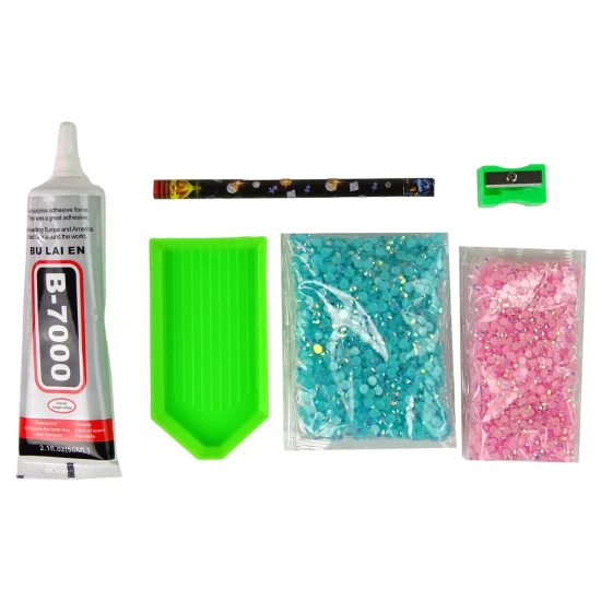 Mėlynas kūrybinis vienaragio rinkinys: Sukurk pats – deimantai ir kristalai Lavinamieji