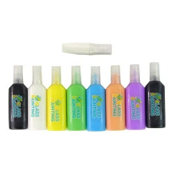 Pasidaryk pats vienaragio lipdukai langams, 8 spalvų, su blizgučiais