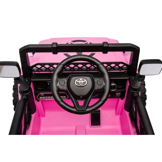 Rožinis akumuliatorinis automobilis Toyota FJ 4x4 Elektrinės mašinėlės vaikams
