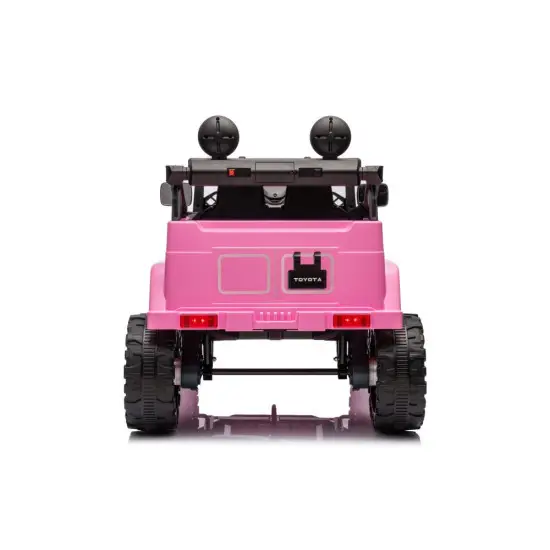 Rožinis akumuliatorinis automobilis Toyota FJ 4x4 Elektrinės mašinėlės vaikams