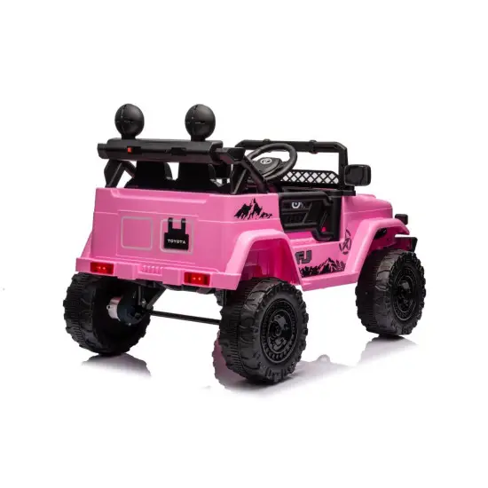 Rožinis akumuliatorinis automobilis Toyota FJ 4x4 Elektrinės mašinėlės vaikams
