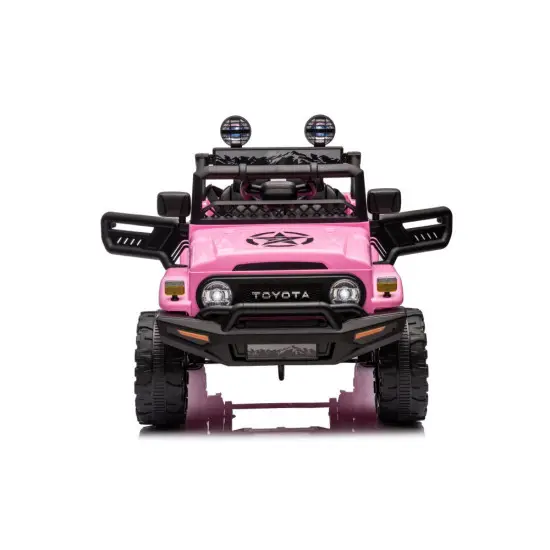 Rožinis akumuliatorinis automobilis Toyota FJ 4x4 Elektrinės mašinėlės vaikams